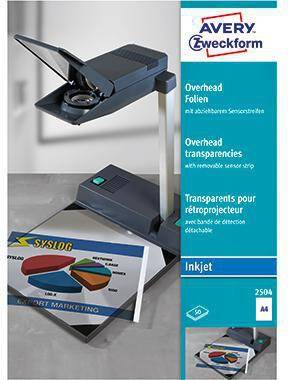 Avery Zweckform Inkjetfolie 2504 Sensor kurz glasklar 50 St./Pack.-0