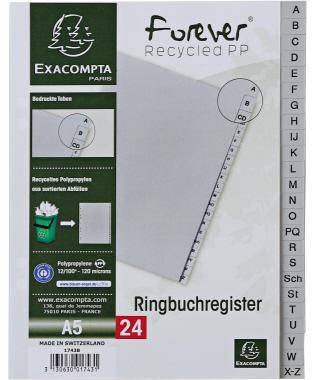 Exacompta Register 1743B A5 PP A-Z grau-0