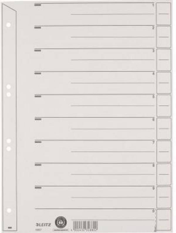 Leitz Trennblatt 60970085 A4 200g Karton gr 100 St./Pack.