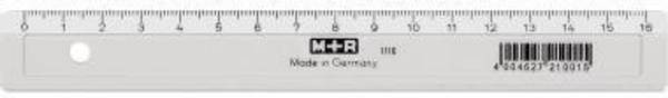 M+R Lineal 711160000 Kunststoff 16cm glasklar