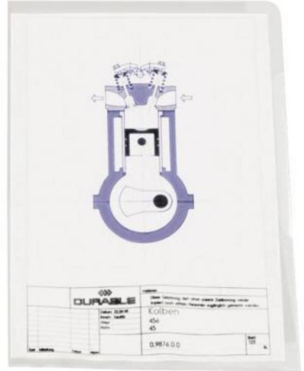 DURABLE Sichthülle 233919 DIN A4 0,15mm PVC tr 50 St./Pack.