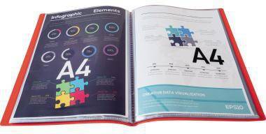 Exacompta Sichtmappe 8825E A4 PP 20Hüllen rot-2