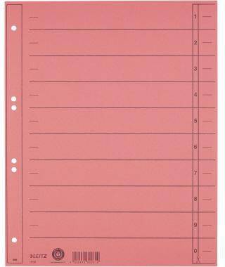Leitz Trennblatt 16580025 A4 230g Karton rot 100 St./Pack.-0