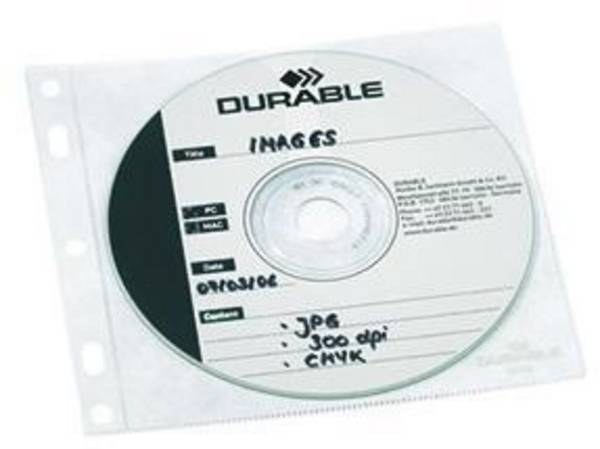 DURABLE CD/DVD Hülle COVER FILE 523919 PP transparent 10 St./Pack.