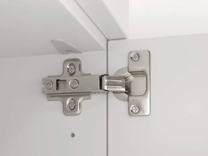 Schließfachschrank Zylinderschl.weiß/Eiche H1100xB400xT420mm 3 Abt.HAMMERBACHER-2