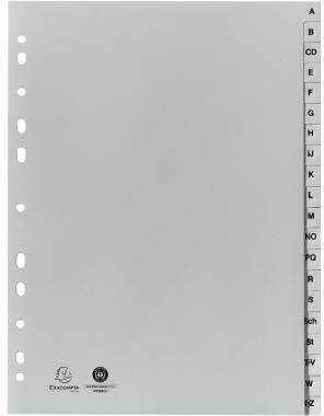 Exacompta Register 1720B DIN A4 20tlg A-Z PP grau-0