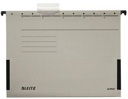 Leitz Hängetasche ALPHA 19860085 A4 Karton grau 25 St./Pack.