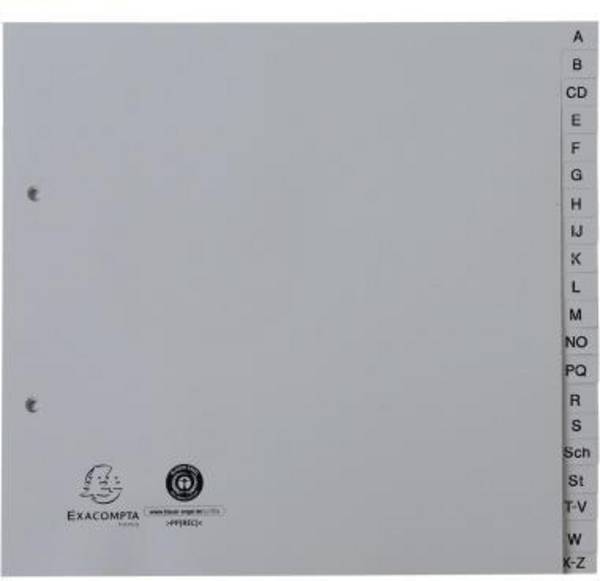 Exacompta Register 1723B 2/3 A4 PP A-Z grau