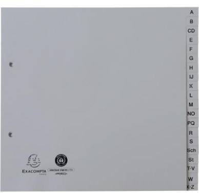 Exacompta Register 1723B 2/3 A4 PP A-Z grau