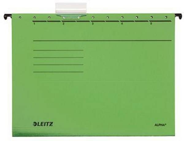 Leitz Hängemappe ALPHA 19850055 A4 oben/seitl. offen grün 25 St./Pack.