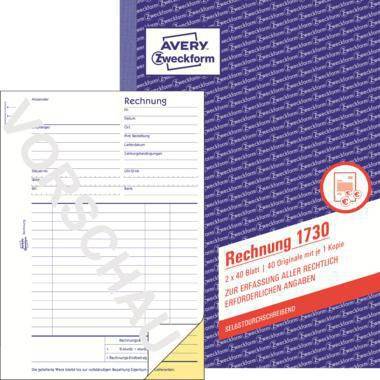 Avery Zweckform Rechnung 1730 DIN A5 2x40Blatt-0