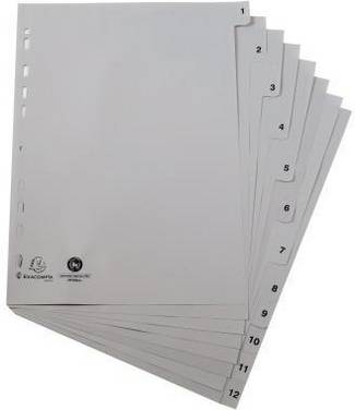 Exacompta Register 1912E A4 PP 1-12 grau