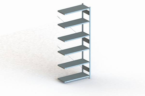 Steckregal CLIP 230 S3 H2500xB1000xT400mm Anbauregal verz.6 Stahlböden META