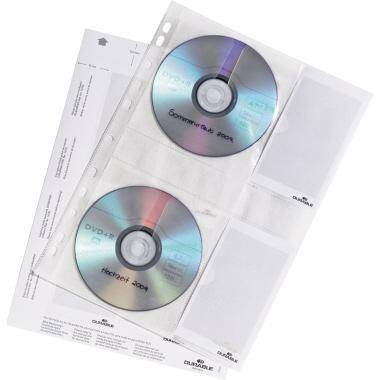 DURABLE CD/DVD Hülle COVER M 522219 PP transparent 5 St./Pack.-0
