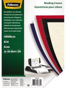 Fellowes Deckblatt Chromolux 5378203 DIN A4 blau 100St./Pack.
