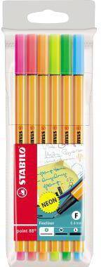 STABILO Fineliner point 88 88/6-1 sortiert 6 St./Pack.-0