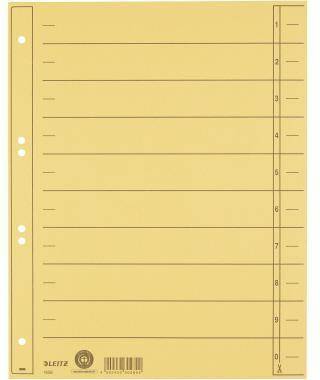 Leitz Trennblatt 16580015 A4 230g Karton gelb 100 St./Pack.-0