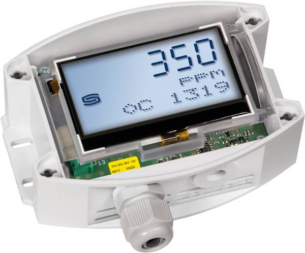 S+S REGELTECHNIK 1501-7110-7371-200, AERASGARD, ACO2-W LCD Multifunktionale Aufputzsensoren und Messumformer
