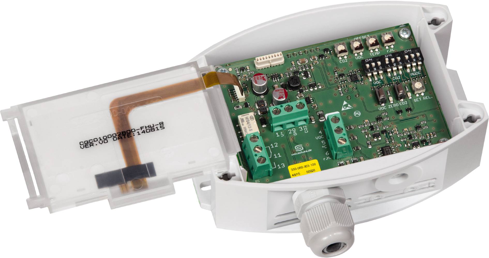 S+S REGELTECHNIK 1501-7110-7371-200, AERASGARD, ACO2-W LCD Multifunktionale Aufputzsensoren und Messumformer-1