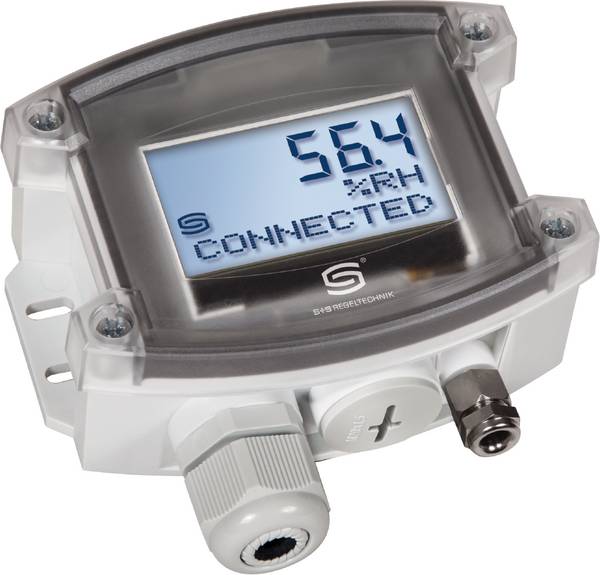 S+S REGELTECHNIK 1201-625F-1400-000, HYGRASGARD, VFTF-wModbus LCD WIRELESS Vitrine Feuchtigkeits- und Temperatursensor