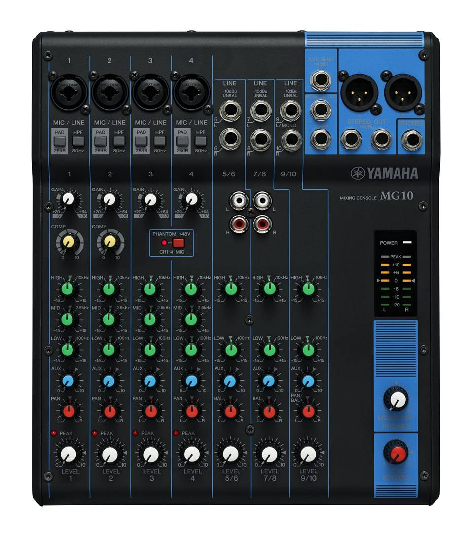 Yamaha MG10 audio mixer 10 channels Black-0