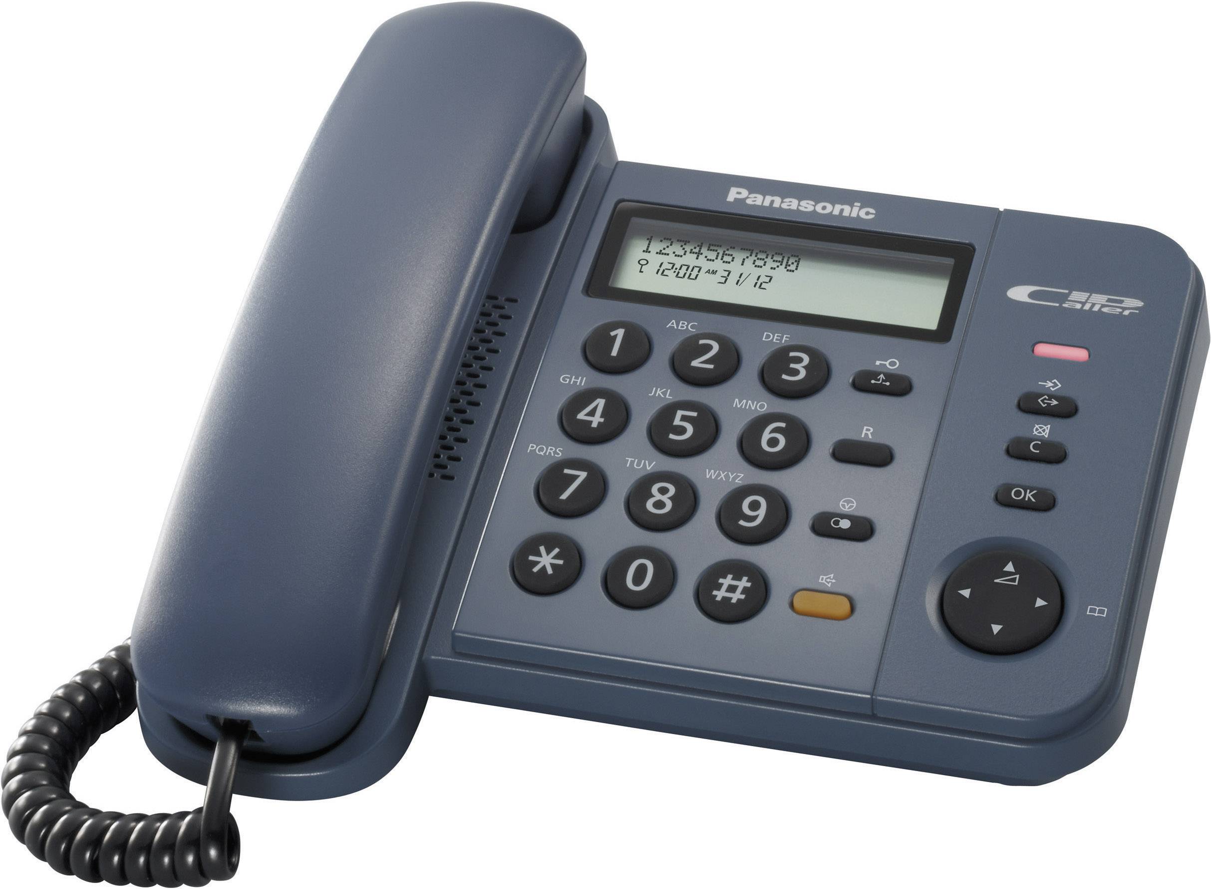 Panasonic KX-TS580GC Schnurgebundenes Telefon, analog Freisprechen Matt Dunkelblau-0