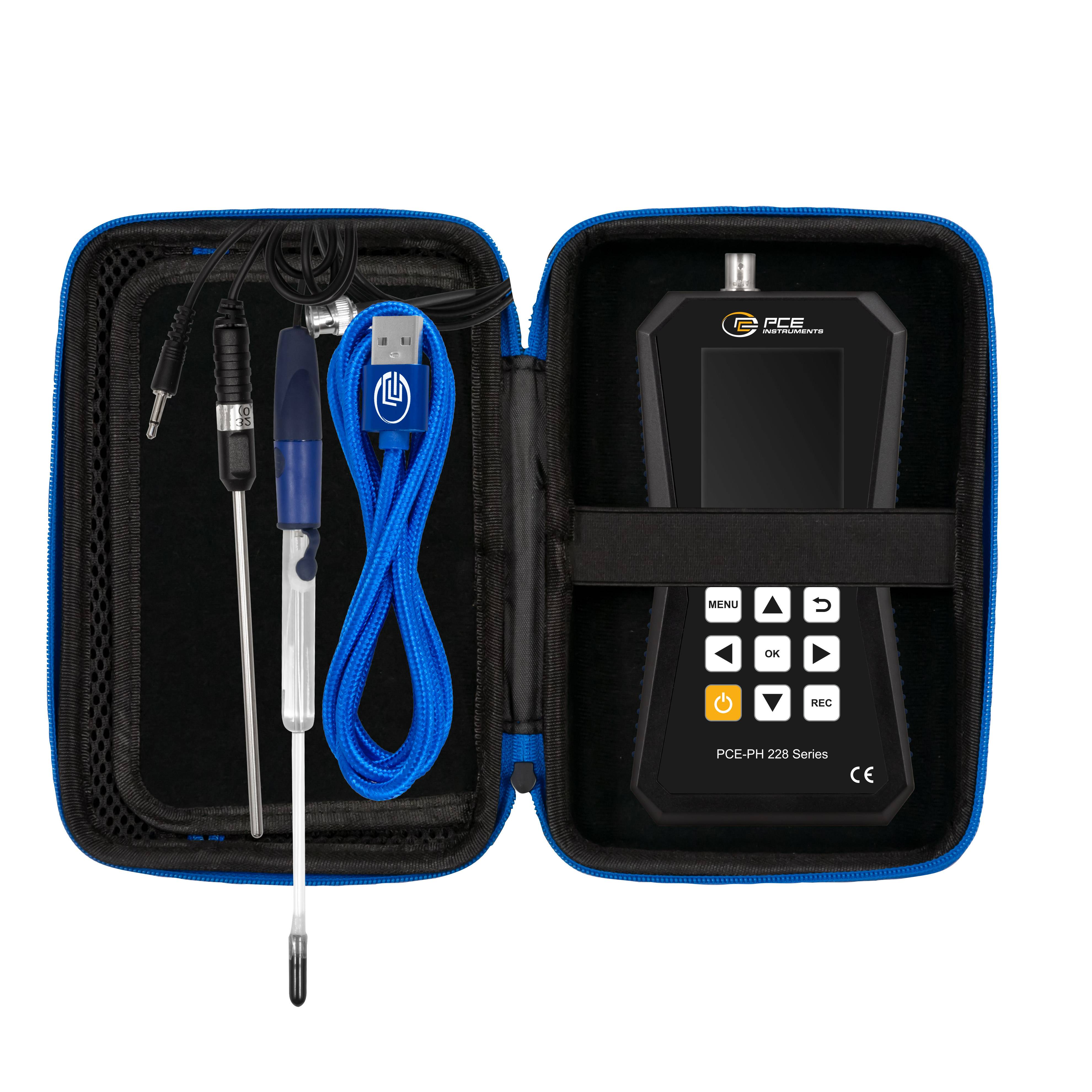 PCE Instruments Hochpräzises pH-Messgerät PCE-PH 228LAB-ME3 für Bier Blut Molkereiprodukte |pH-Elektrode 3mm Mikrospitze-5