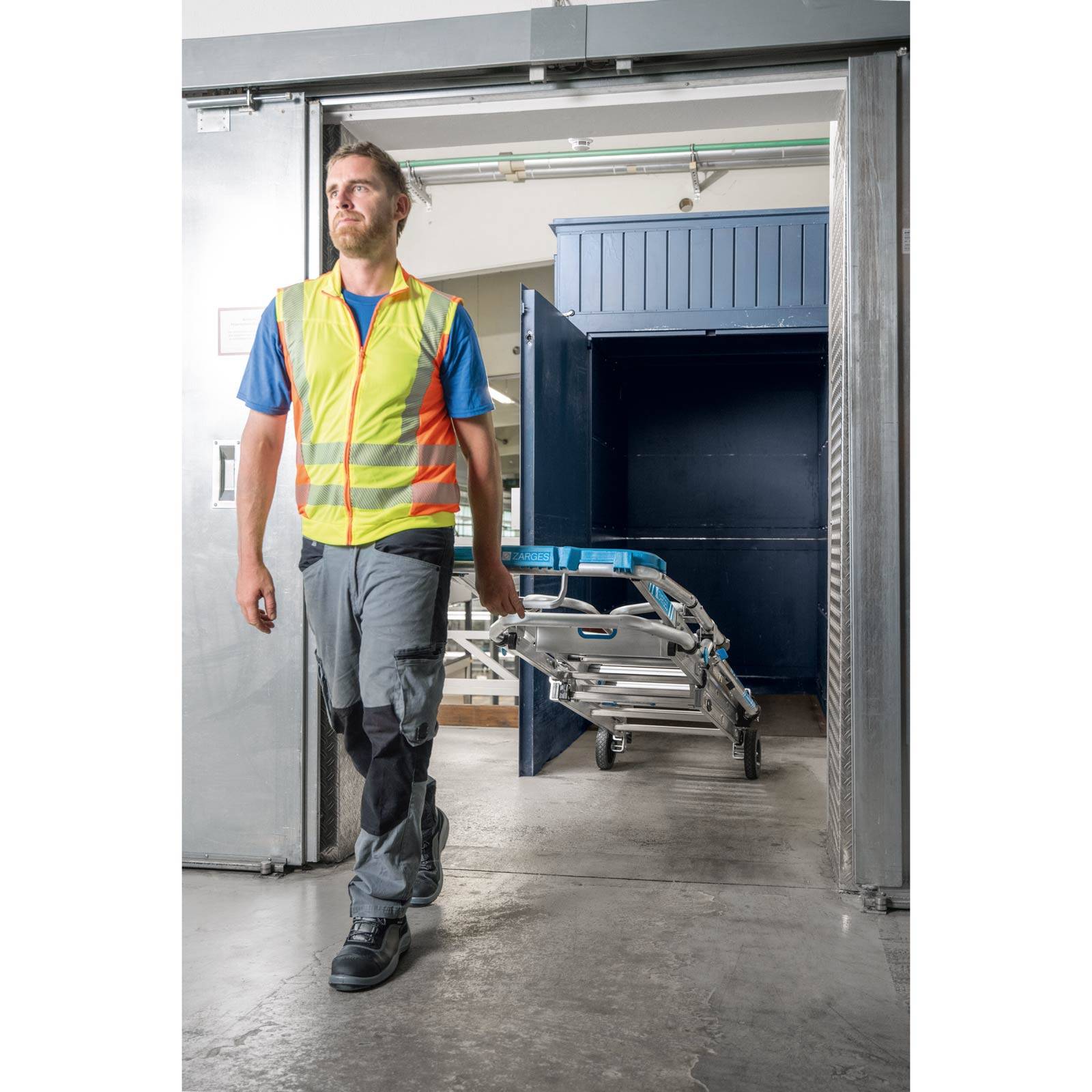 Zarges Teleskop Plattformleiter ZAP Masterflex Plus S gebördelt 6-9 Stufen-4