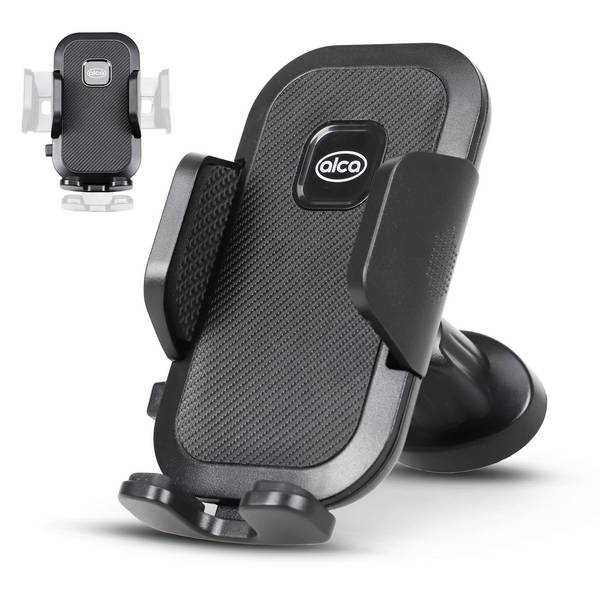 alca® Handyhalterung mit Haken, 4,6-6,8" für Lüftungsgitter, 360° drehbar schwarz