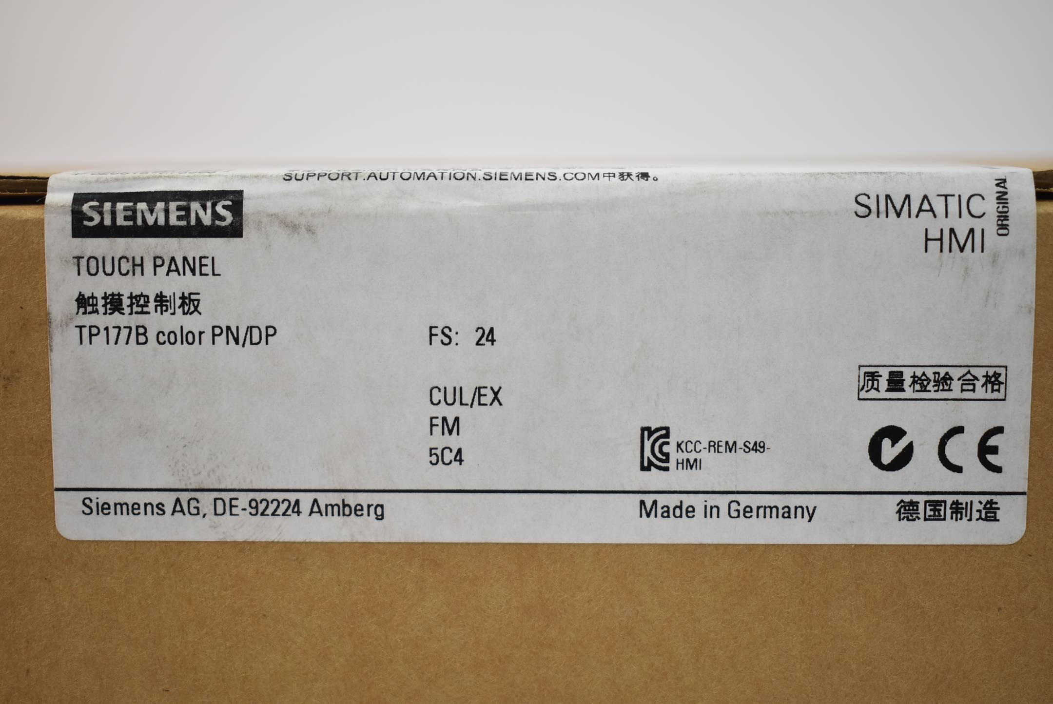Siemens simatic TP 177B 6" 6AV6 642-0BA01-1AX1 ( 6AV6642-0BA01-1AX1 ) E24-3