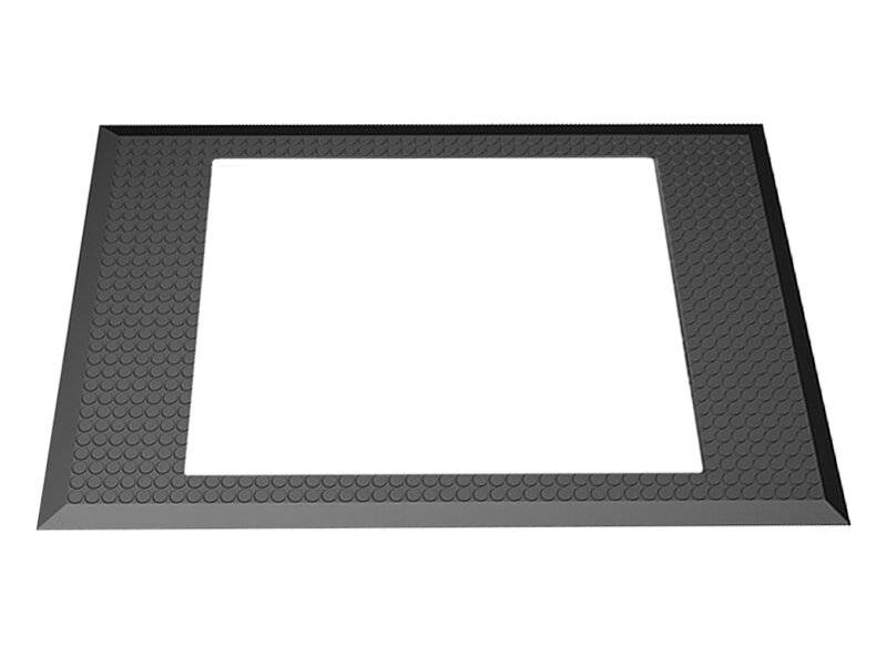 ESD Bodenmatte für SGT Schuhelektrode, ableitfähig, schwarz, 750 x 760 x 12 mm-1