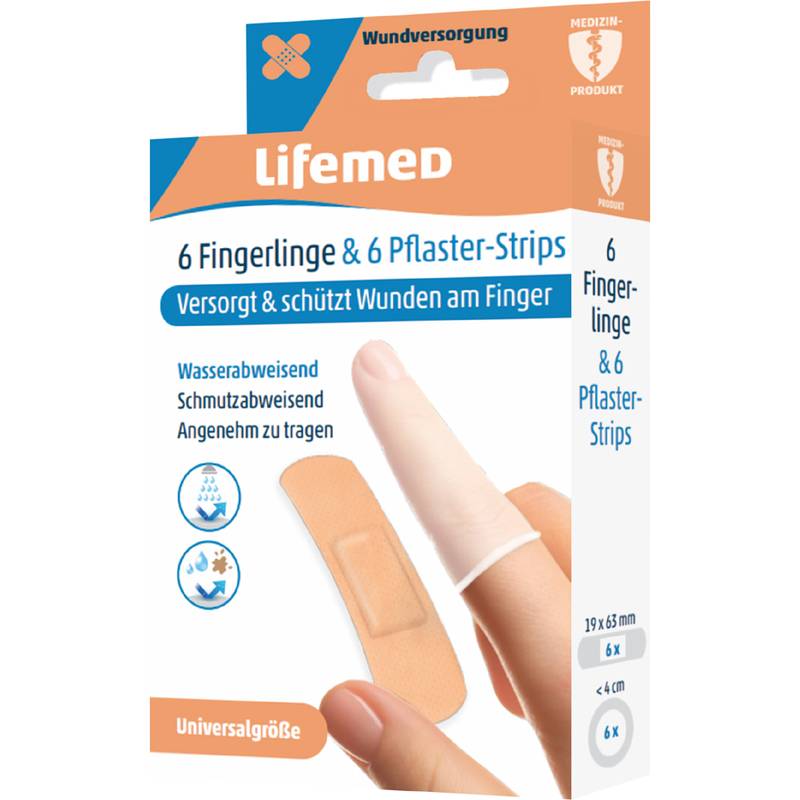 Lifemed Fingerlinge & Pflasterstrips, Universalgröße-0