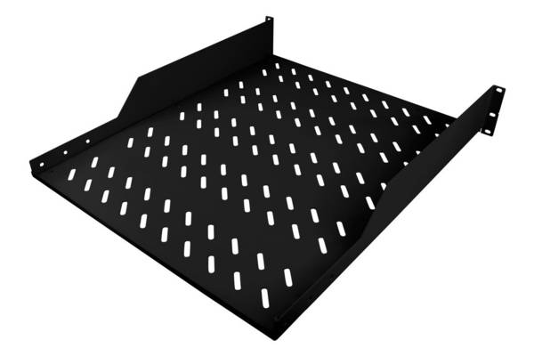 Fachboden 2HE fest, freitragend, 550mm tief, 20kg Traglast, schwarz