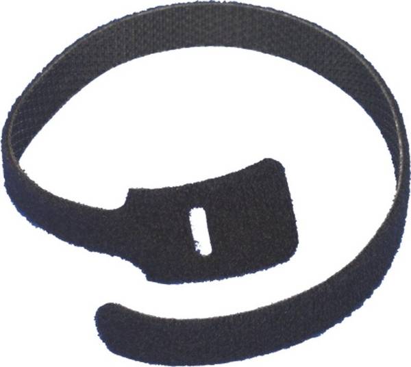 20 Klettbinder mit Lasche 325 x 12mm, schwarz
