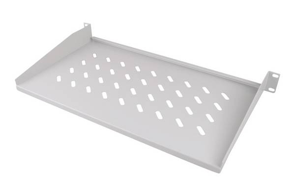 Fachboden 1HE fest, freitragend, 250mm tief, 15kg Traglast, lichtgrau