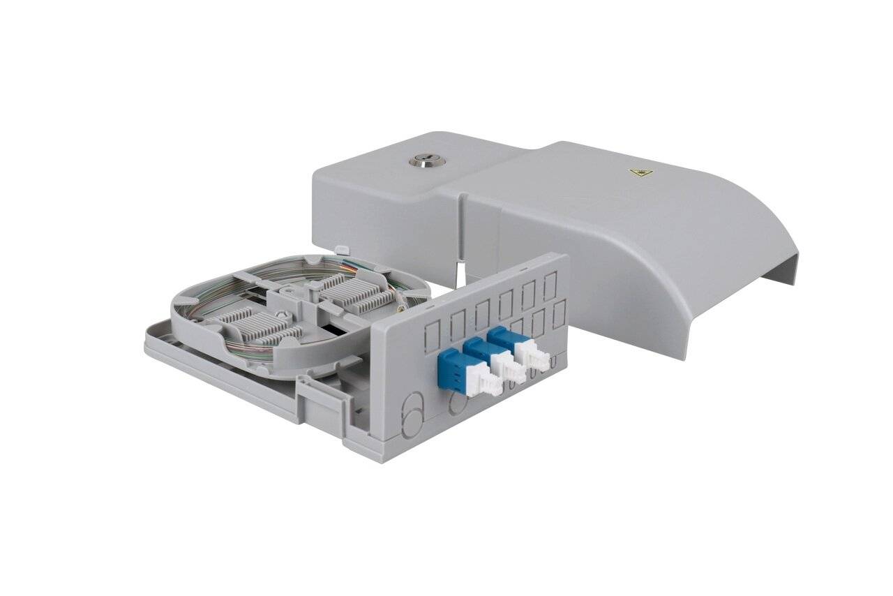 LWL Spleißbox Hausübergabepunkt APL Flex 3xLC/PC Duplex OS2 spleißfertig Wandmontage,-1