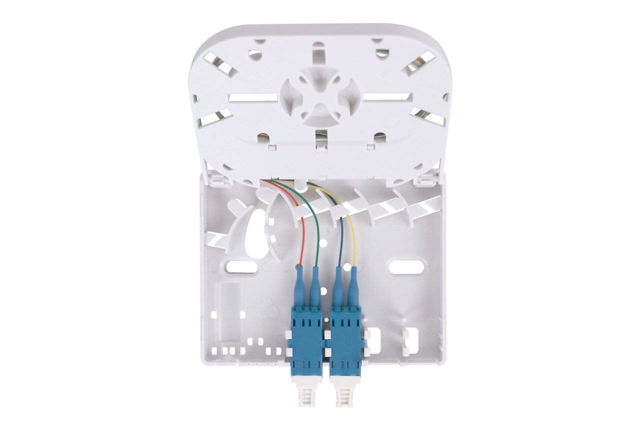 BTS® FTTH Anschlussdose MS-18 2xLC/PC Duplex OS2 spleißfertig Wandmontage-0