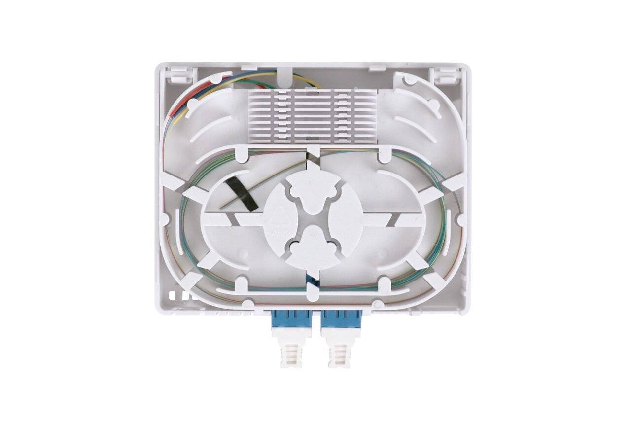 BTS® FTTH Anschlussdose MS-18 2xLC/PC Duplex OS2 spleißfertig Wandmontage-1