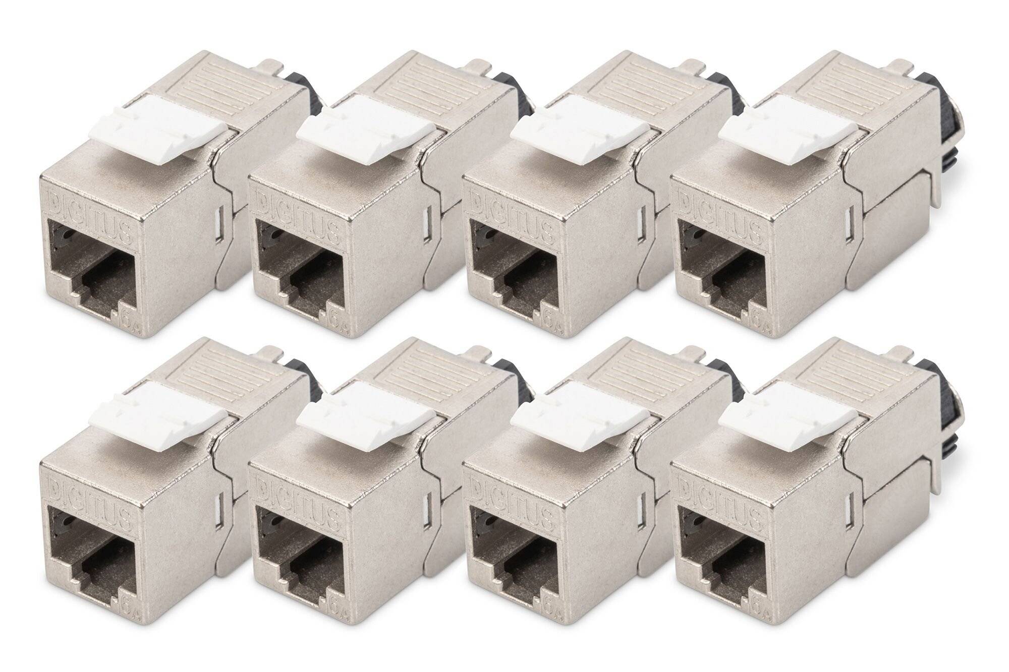 DIGITUS CAT 6A Keystone Jack shielded 8 pcs. tool free connection-2
