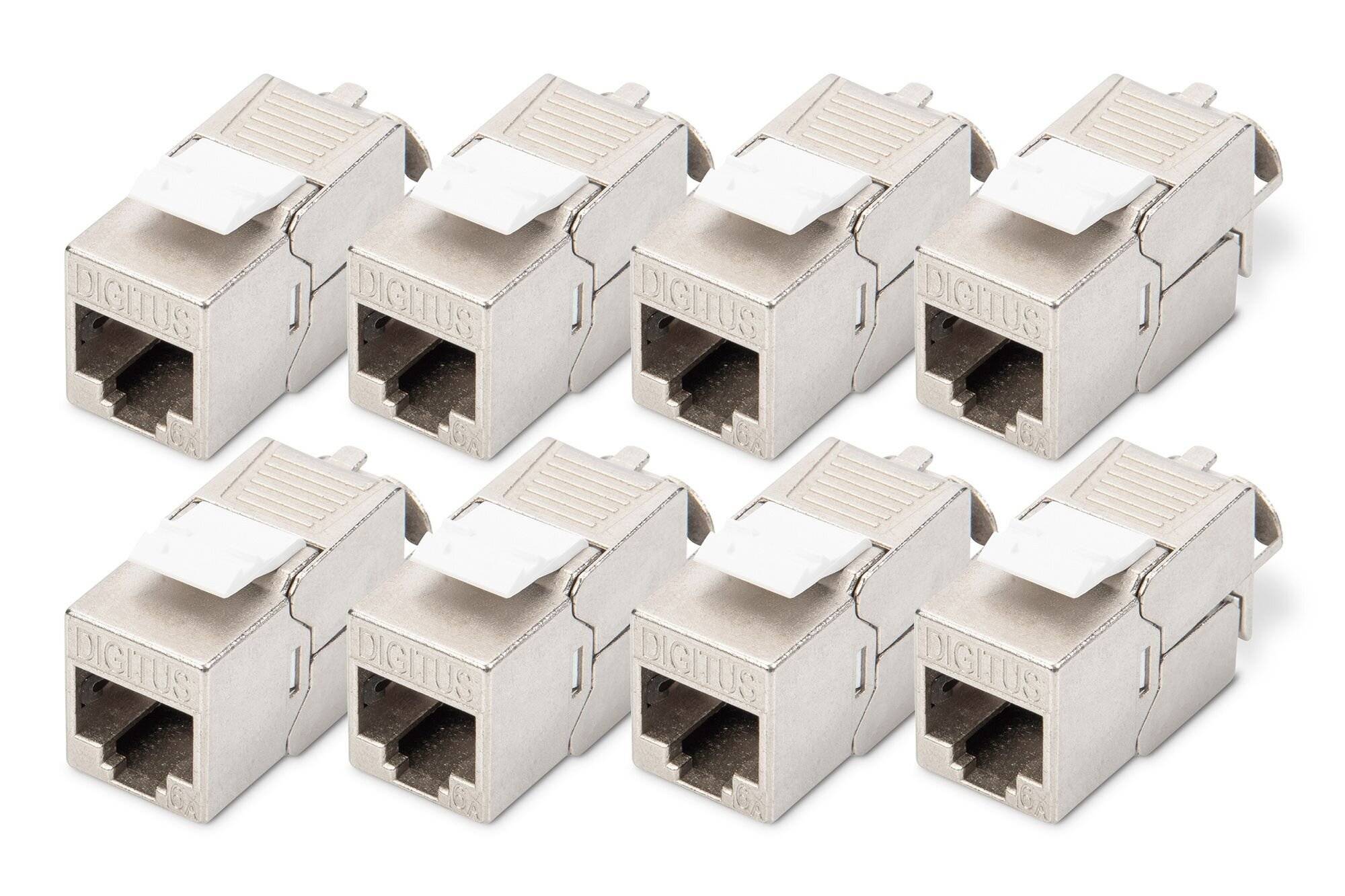 DIGITUS CAT 6A Keystone Jack shielded 8 pcs. tool free connection-2