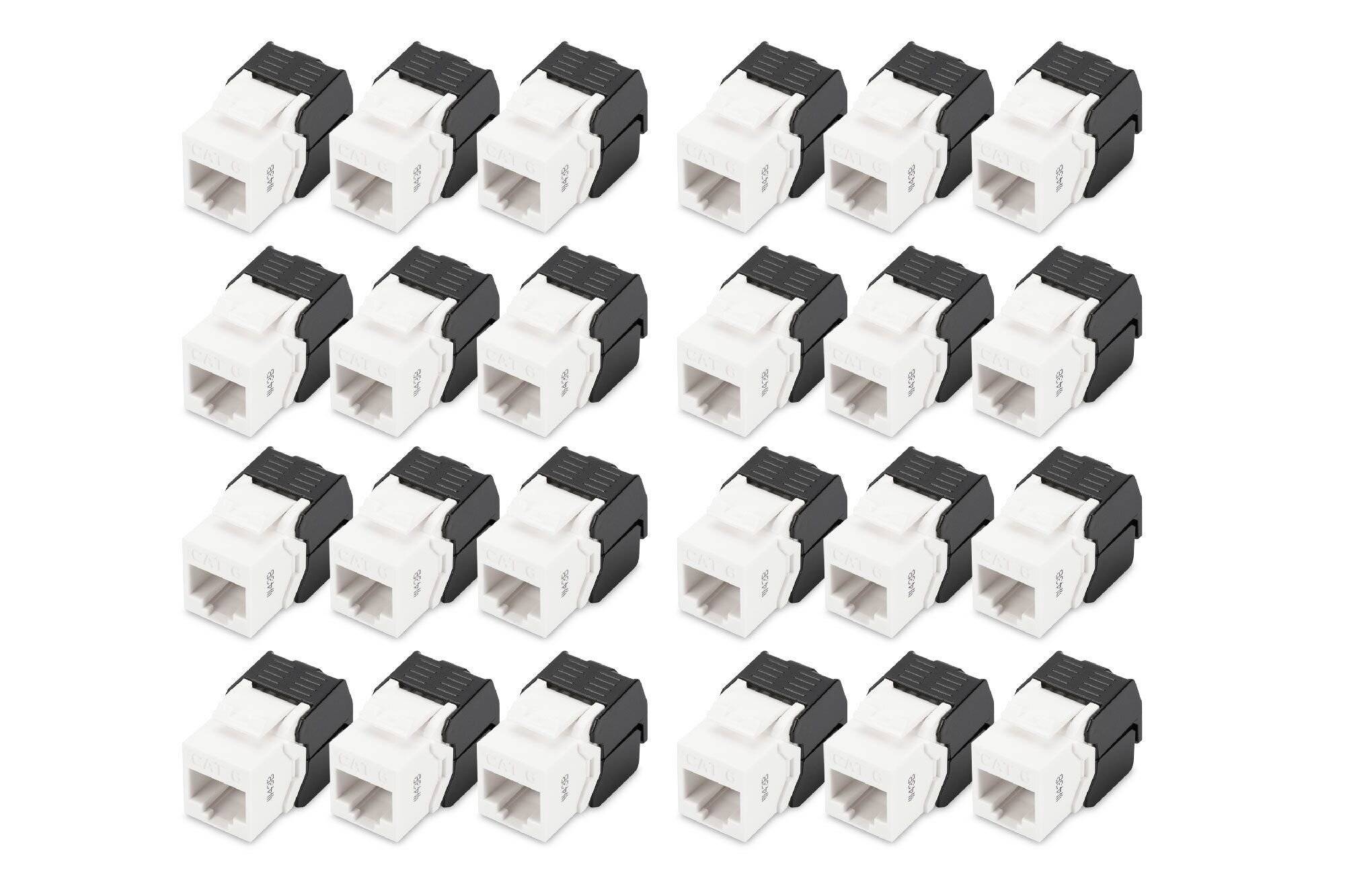 DIGITUS CAT 6 Keystone Jack unshielded tool free connection 24 pcs set-2
