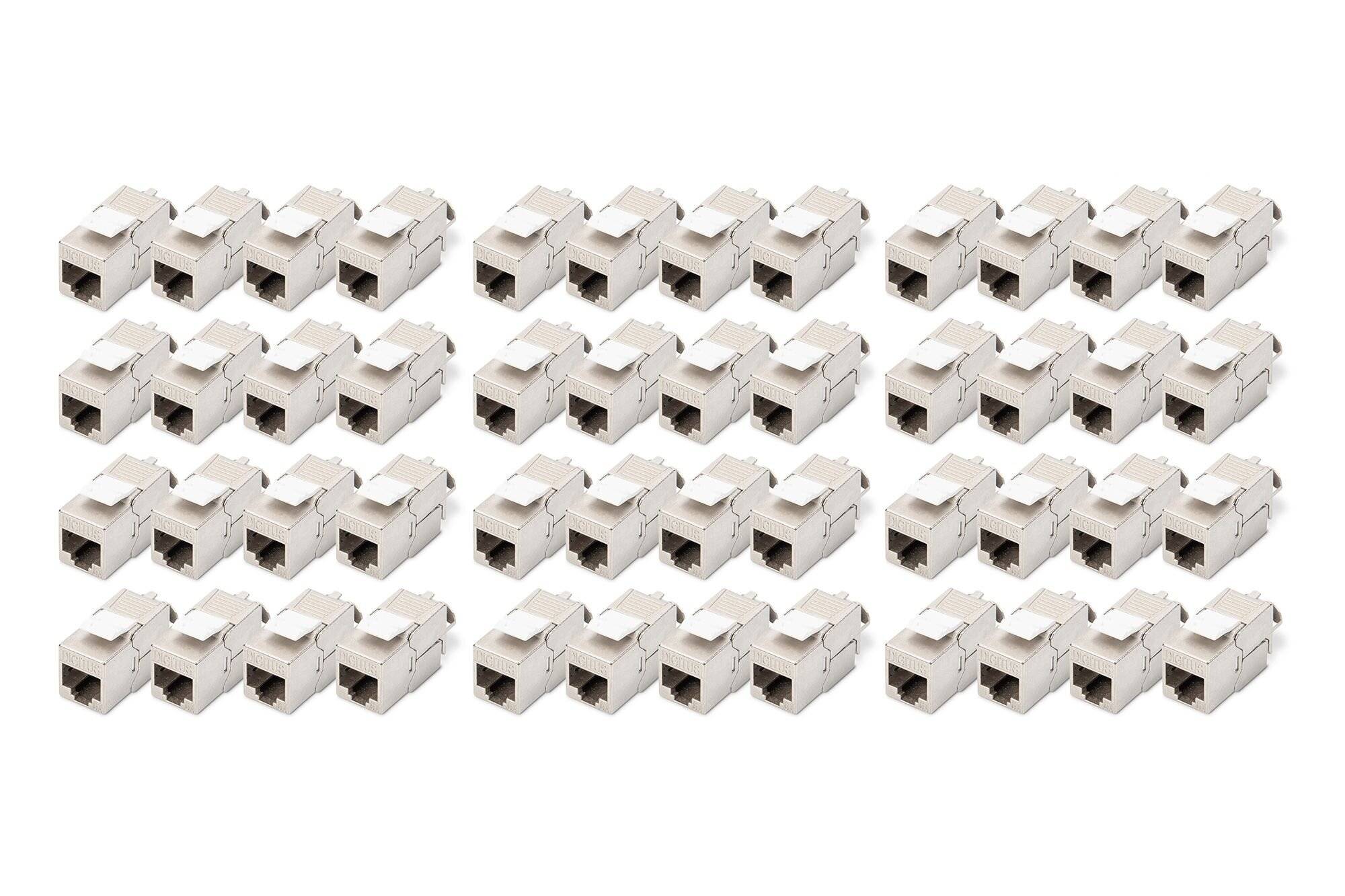 DIGITUS CAT 6A Keystone Jack shielded 48 pcs. tool free connection-2