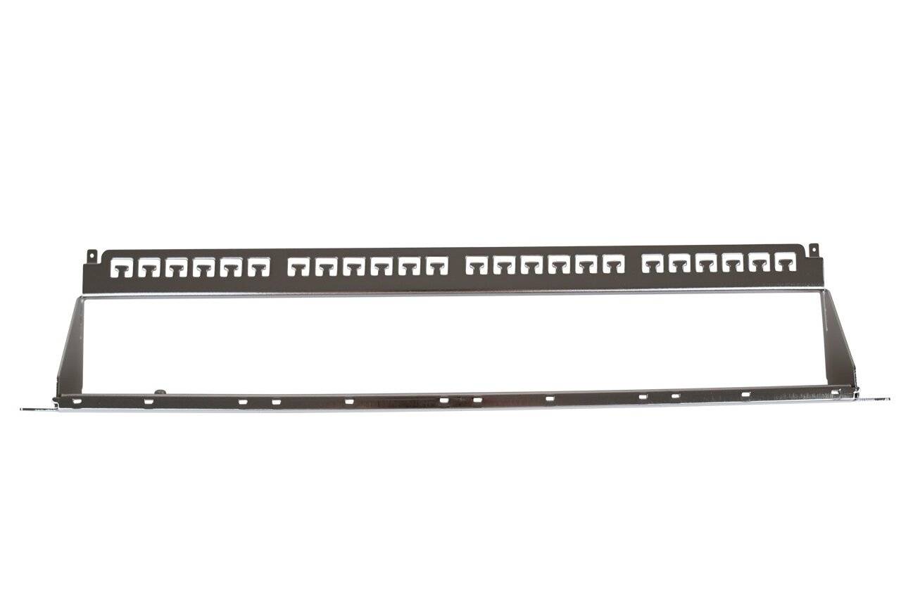 Keystone Patchpanel flex 24-port, 1HE, unbestückt, geschirmt, lichtgrau-2