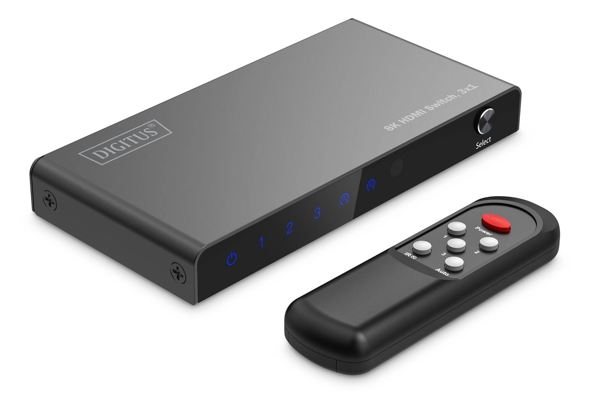 DIGITUS - 8K HDMI Switch, 3x1-2