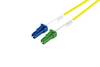 LWL Simplex Patchkabel LC/APC-LC/UPC, E9/125µm OS2 in gelb - 1m 1m