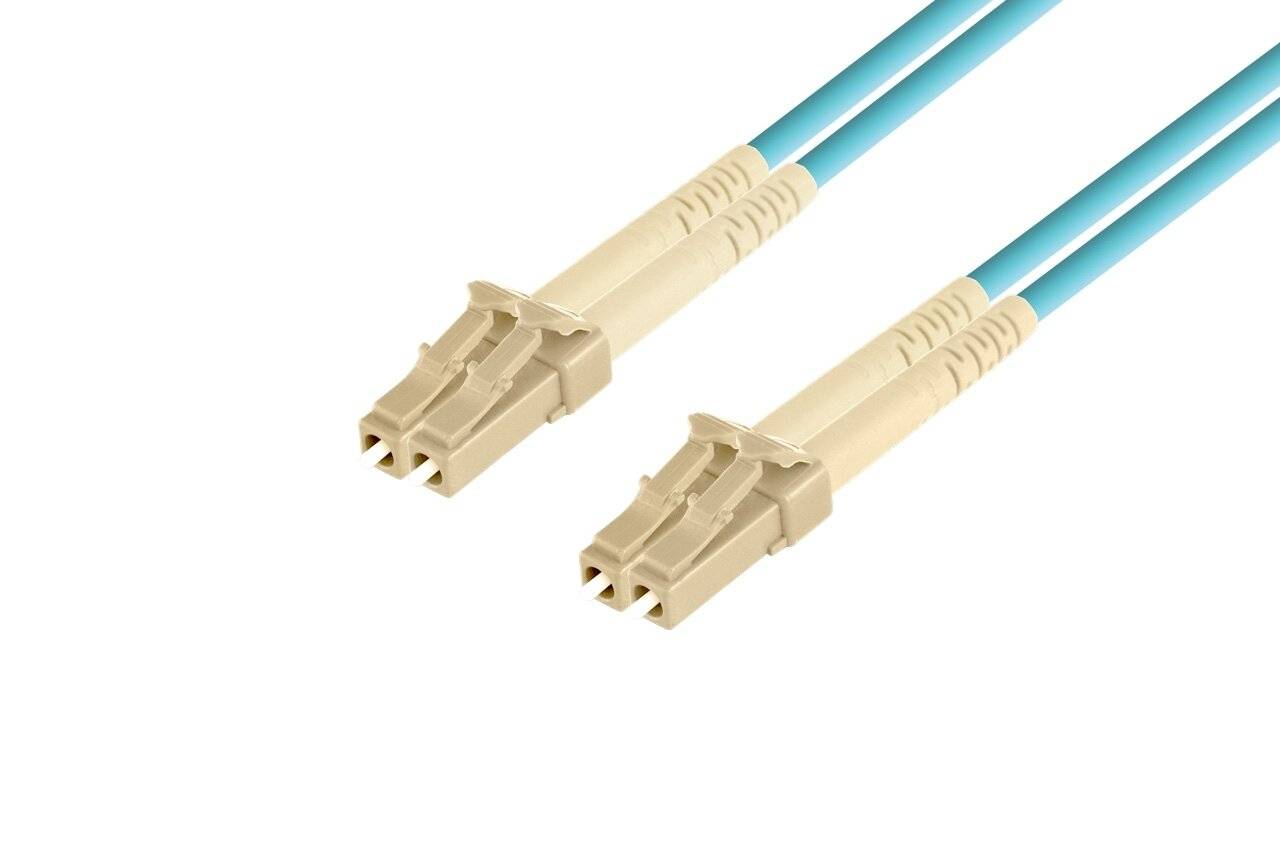 LWL Duplex Patchkabel LC-LC - 2m G50/125µm OM3 in türkis 2m-0
