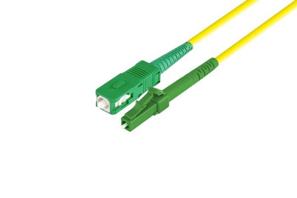 LWL Simplex Patchkabel LC/APC-SC/APC - 25m E9/125µm OS2 in gelb 25m