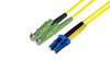 LWL Duplex Patchkabel E2000®/APC-LC E9/125µm OS2 in gelb - 15m 15m