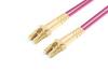LWL Duplex Patchkabel LC-LC - 0,25m G50/125µm OM4 in erika-violett 0,25m