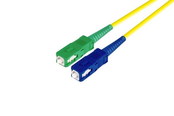 LWL Simplex Patchkabel SC/APC-SC, E9/125µm OS2 in gelb - 2m 2m